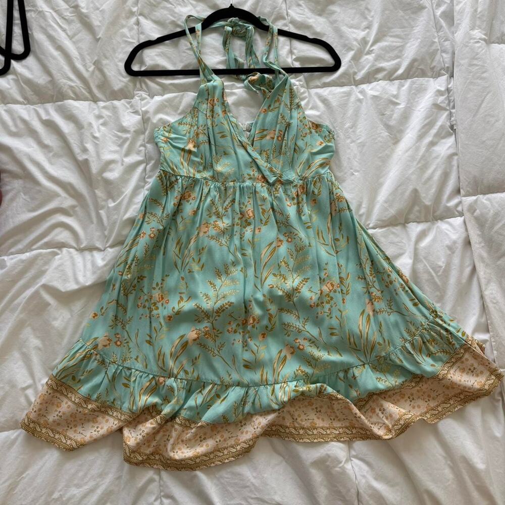 Blue mini dress with a